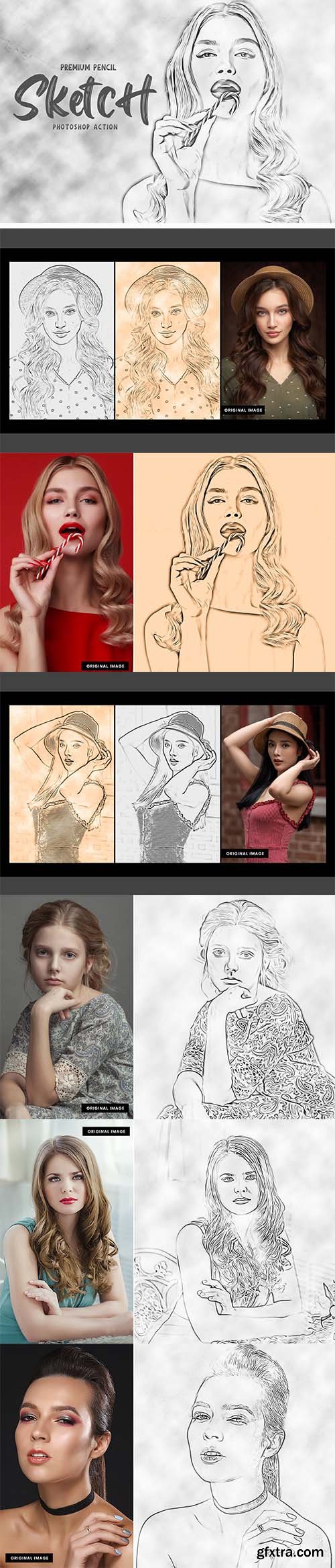 CreativeMarket - Pencil Sketch Photoshop Action 5928725