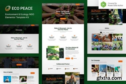 ThemeForest - EcoPeace v1.0.0 - Environment & Ecology NGO Elementor Template Kit - 31392577