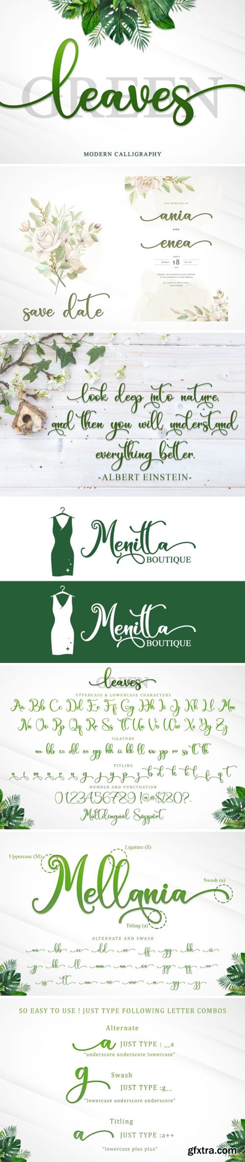 Green Leaves Font