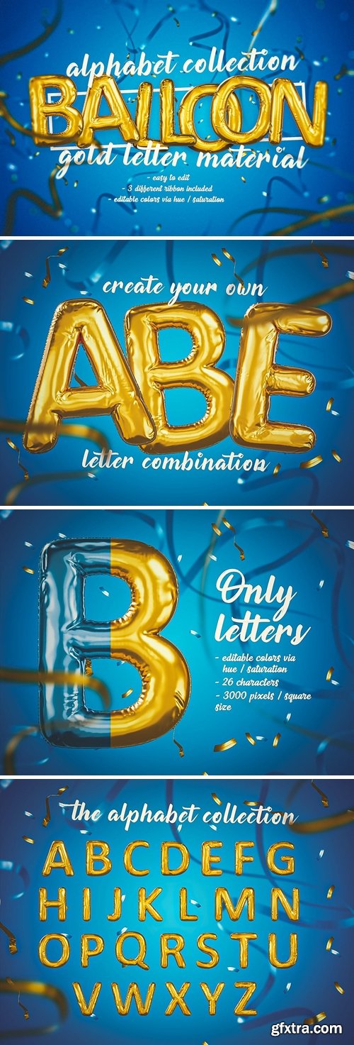 Foil Balloon Letters Set