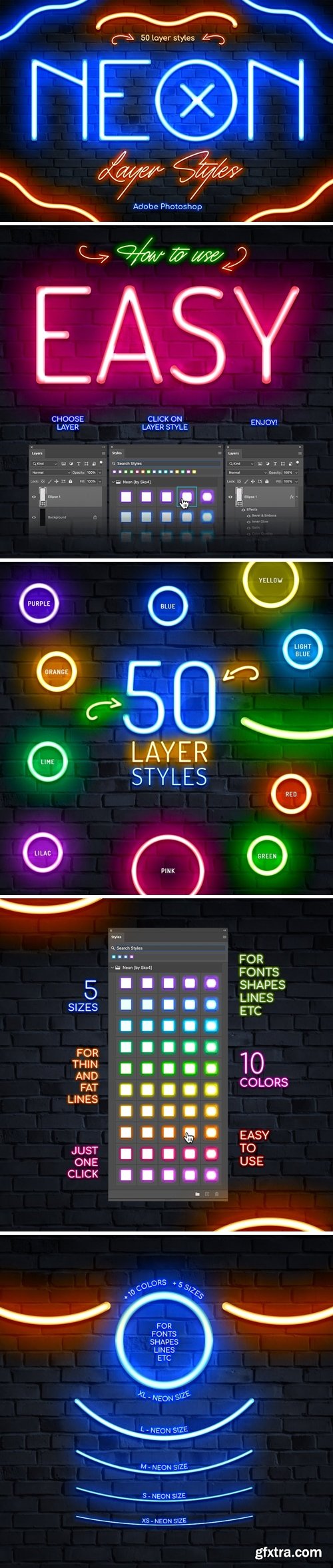 Neon Photoshop Layer Styles