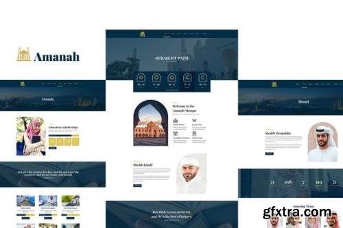 ThemeForest - Amanah v1.0.0 - Mosque & Islamic Center Elementor Template Kit - 31334555