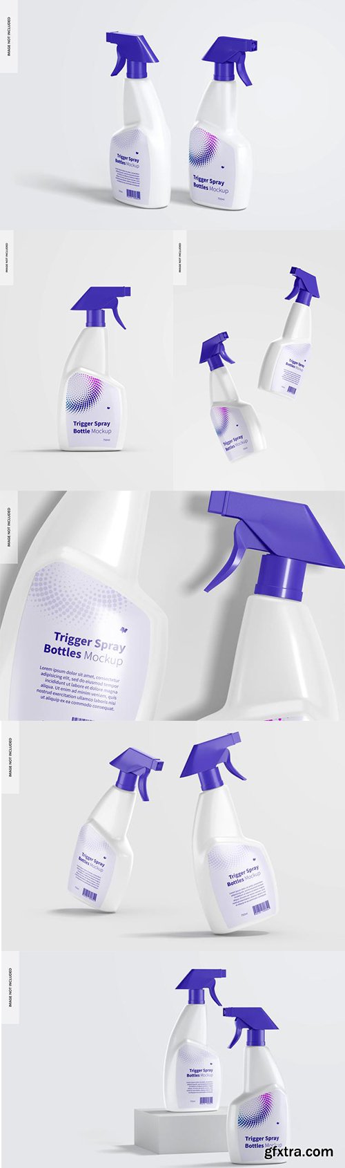 Trigger spray bottles mockup