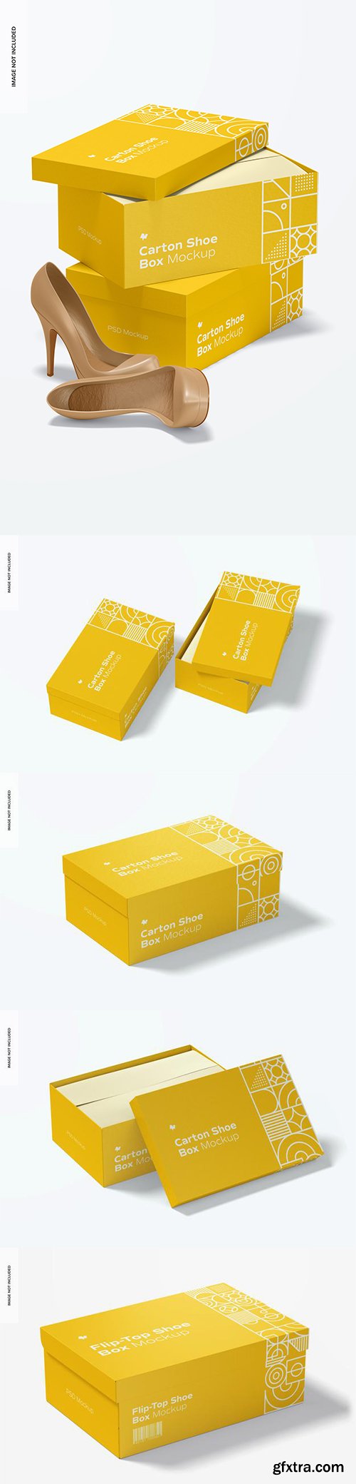 Carton shoe boxes mockup