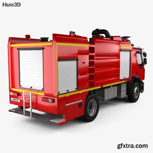 Renault Premium Lander Fire Truck 2011 3D model