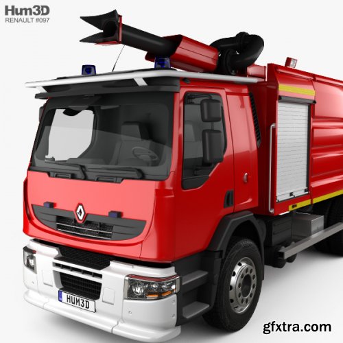 Renault Premium Lander Fire Truck 2011 3D model