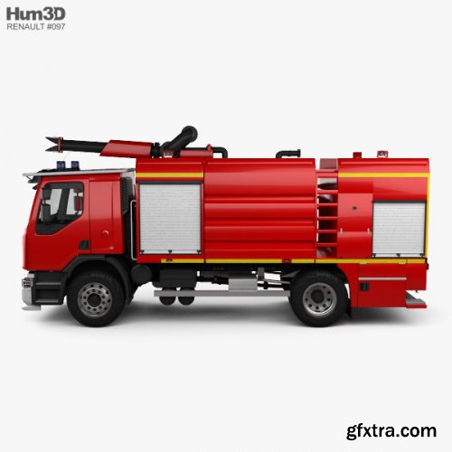 Renault Premium Lander Fire Truck 2011 3D model