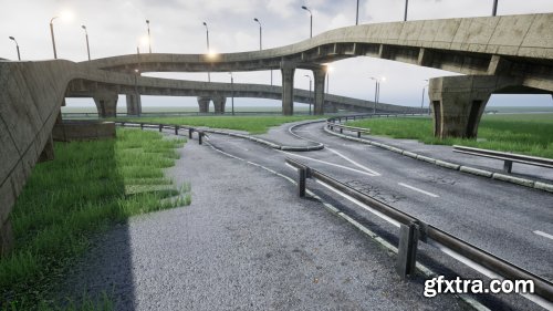 Procedural Road And Highway Tool With Simple Vehicle Traffic