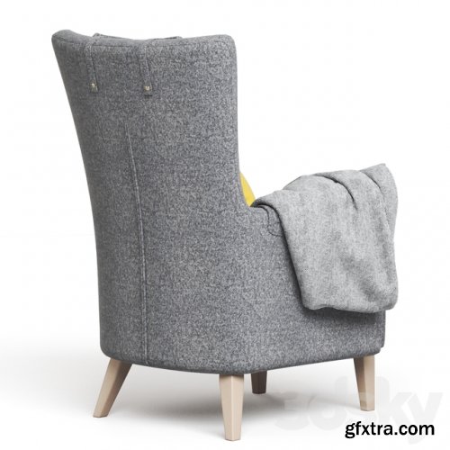 Dark Gray Armchair OMTANKSAM IKEA