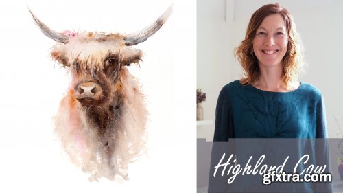  Highland Cow. A Free-Flow Watercolour Masterclass with Jane Davies