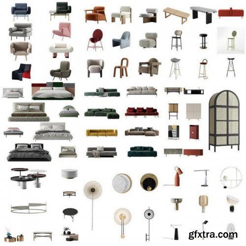 Single furniture 3d Models Collection 2021