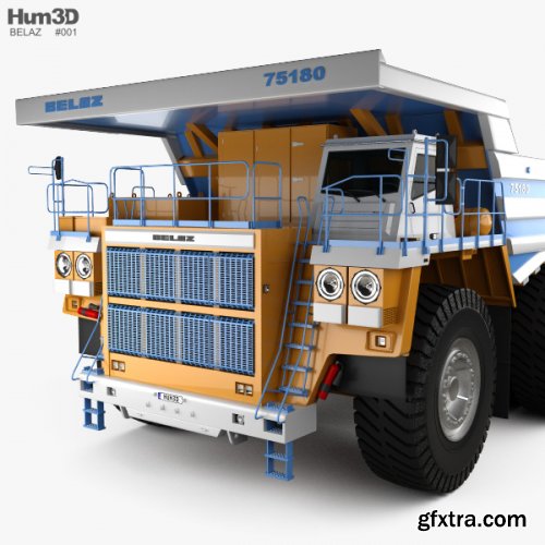 BelAZ 75180 Dump Truck 2014 3D model