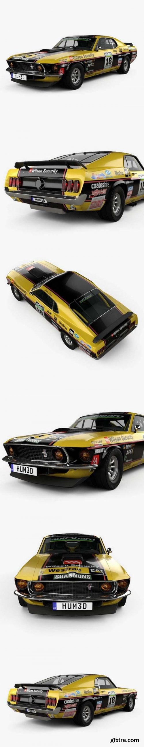 Ford Mustang John Bowe 1969 3D model