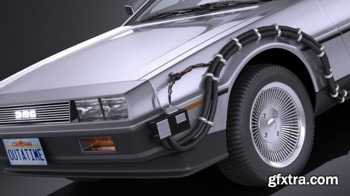  DeLorean DMC-12 Back To The Future episode 1 VRAY