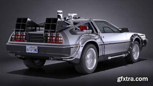  DeLorean DMC-12 Back To The Future episode 1 VRAY