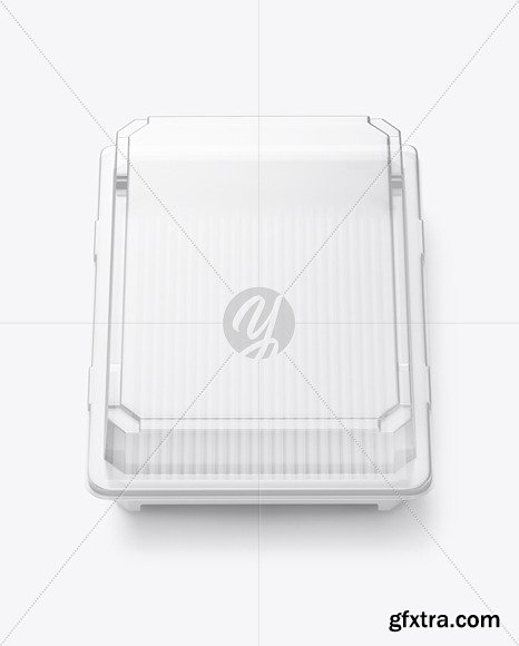 Clear Empty Transparent Tray Container Mockup 78964