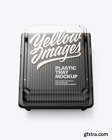 Clear Empty Transparent Tray Container Mockup 78964