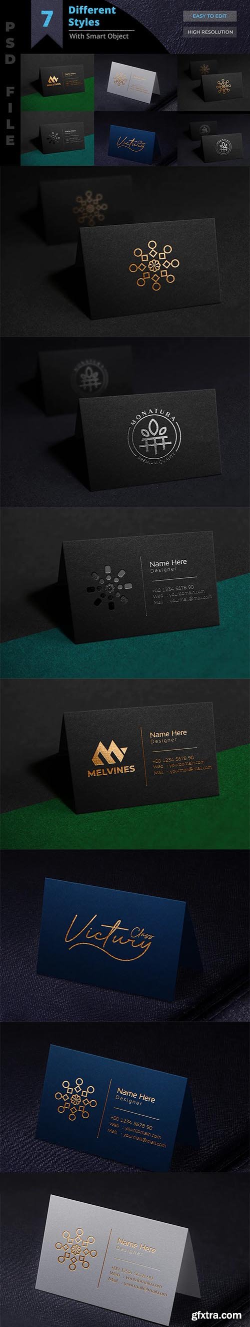 7 Business Card Logo Mockup