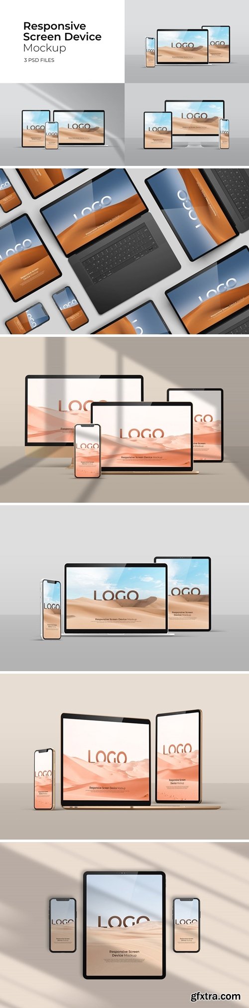 Responsive Screen Devices Mockup