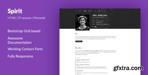 ThemeForest - SpirIT v3.0 - Portfolio & Resume HTML Template for Developers, Programmers and Freelancers. (Update: 1 October 19) - 17094383