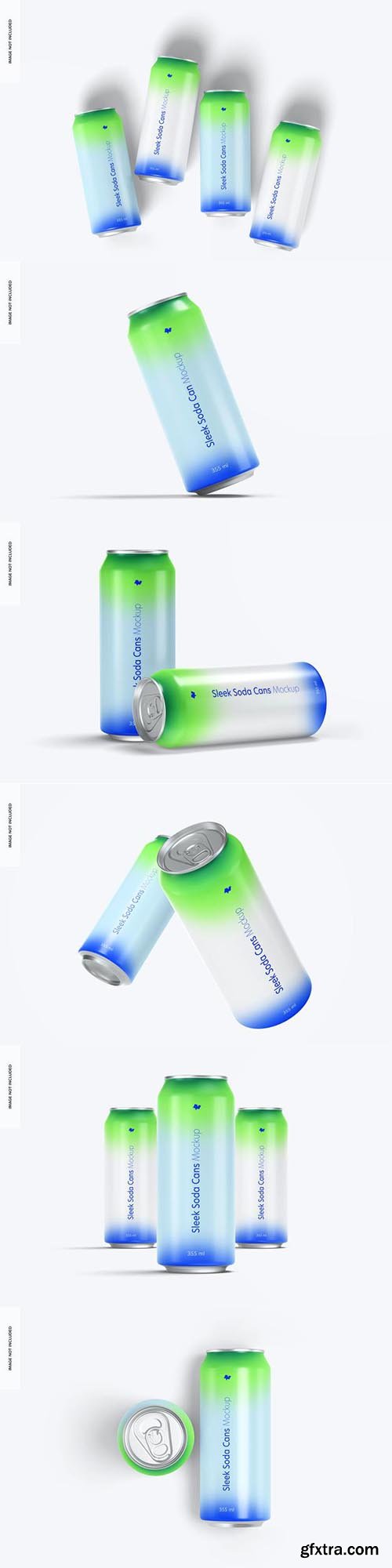 355 ml soda cans mockup