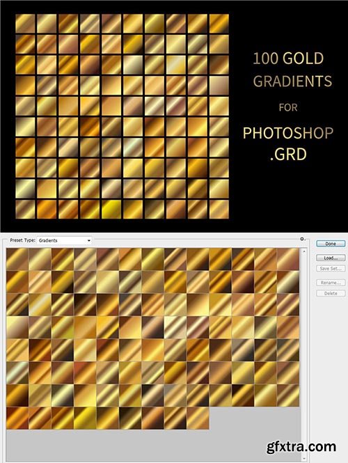 CreativeMarket - Gold Gradients for Photoshop .GRD 5915141