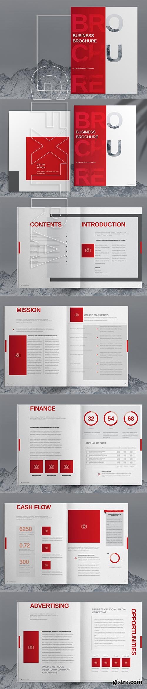 CreativeMarket - Red Business Brochure Template 6007073