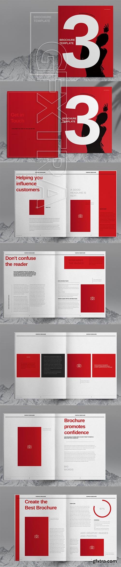 CreativeMarket - Multipurpose Red Brochure Template 6007171