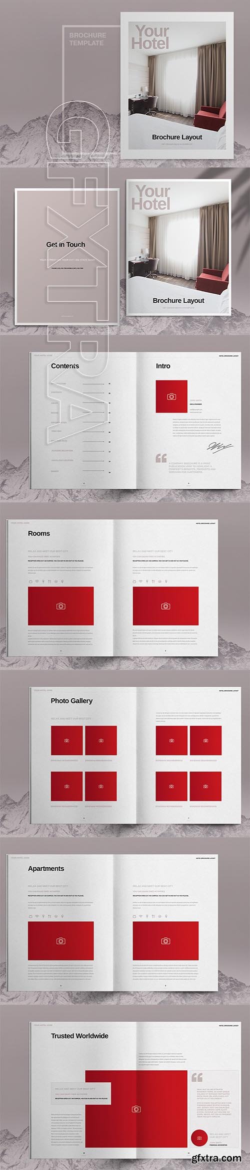 CreativeMarket - Hotel Brochure Template 6007125