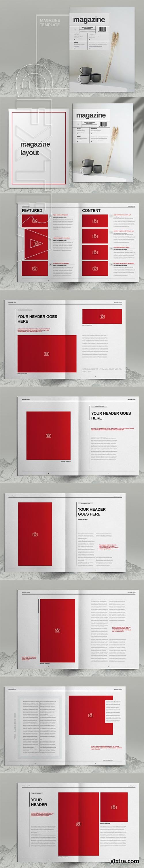 CreativeMarket - Minimal Lifestyle Magazine Template 6007214