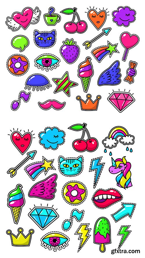 Love fashion stickers set