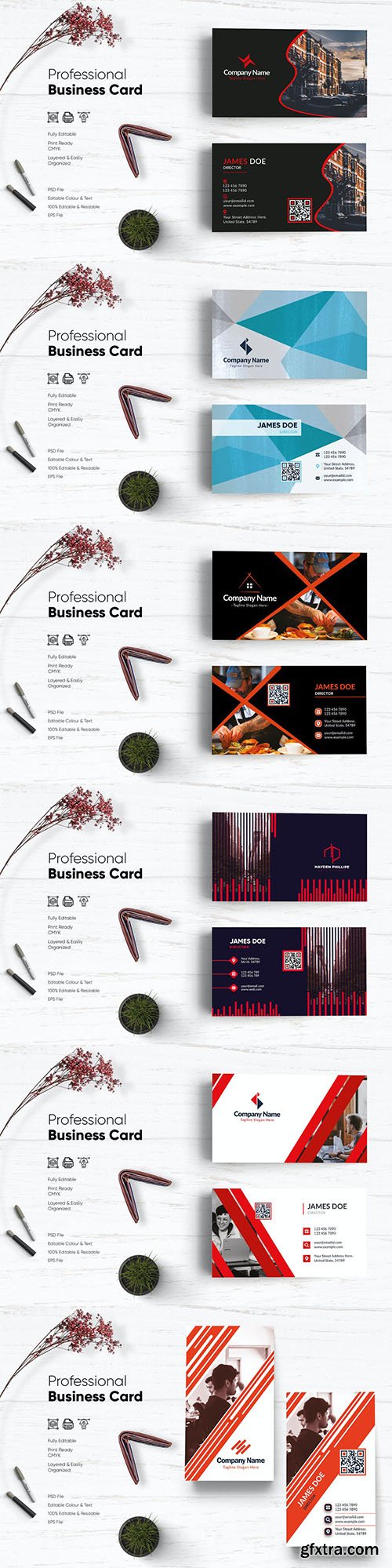 Creative Business Card Templates Pack GFxtra