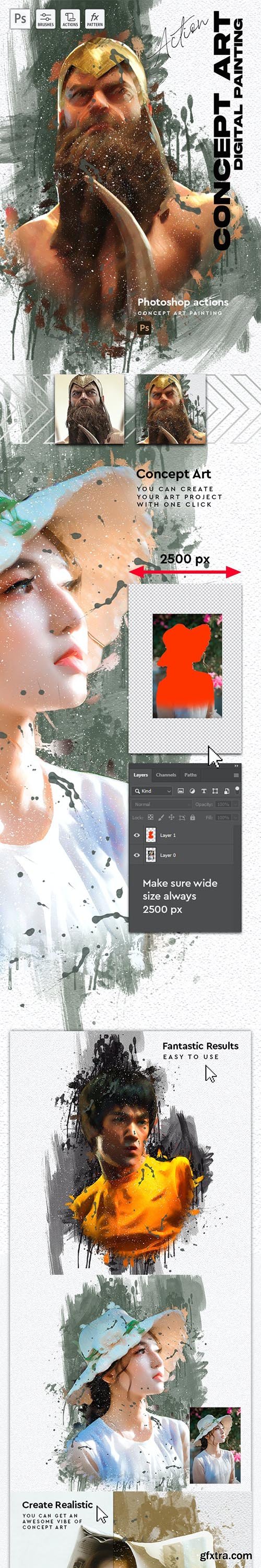 GraphicRiver - Concept Art - Digital Painting Photoshop Action 30363879