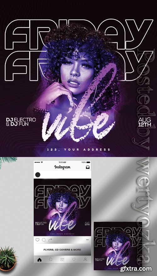 Friday Vibe - Premium flyer psd template