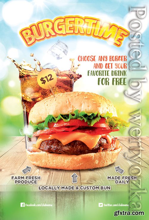 Burger Time - Premium flyer psd template