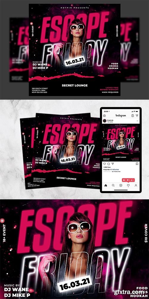 CreativeMarket - Night Club Flyer Template 5989321