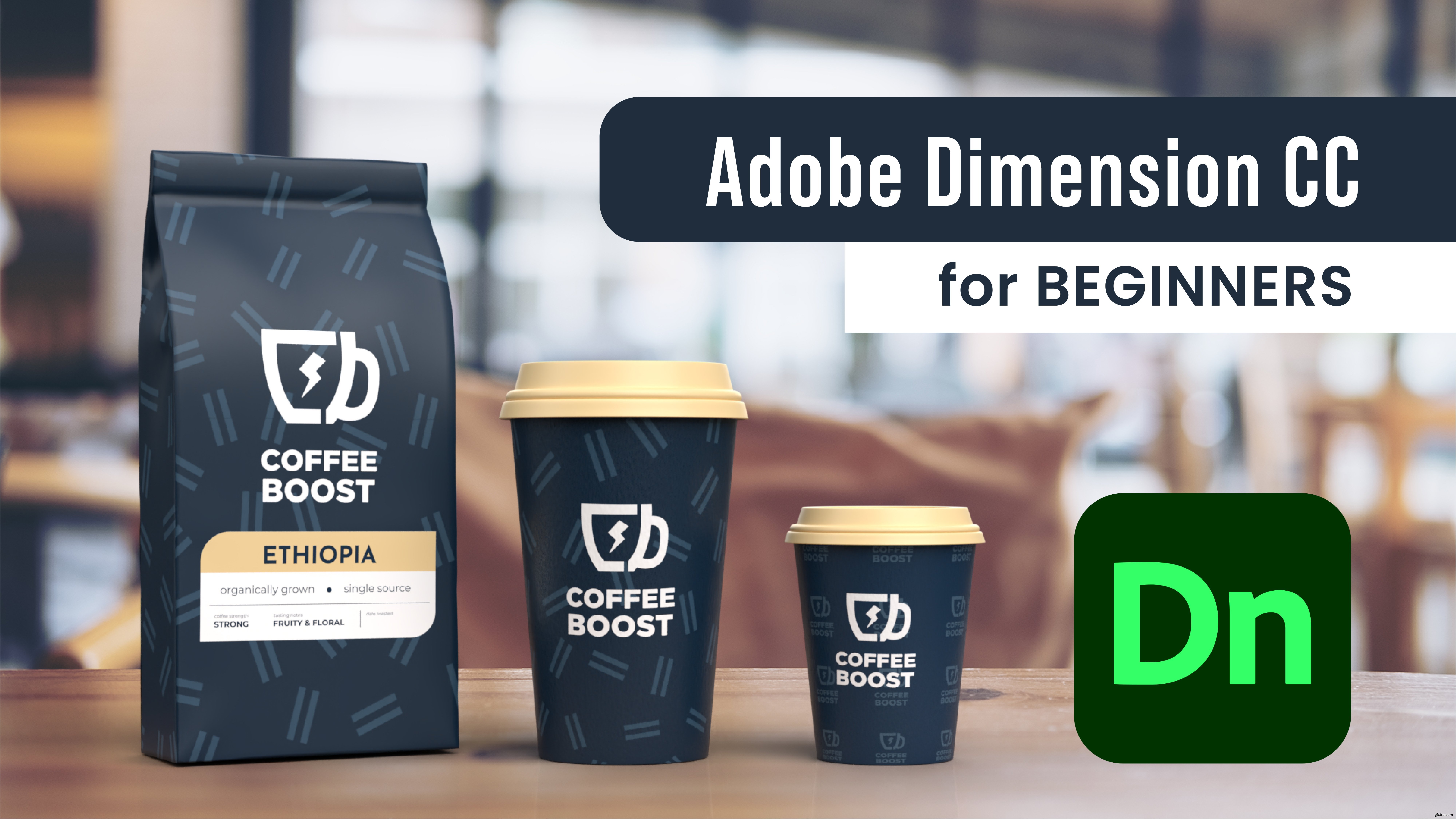 Download Adobe Dimension CC for Beginners: 3D Mockups for Branding Projects » GFxtra