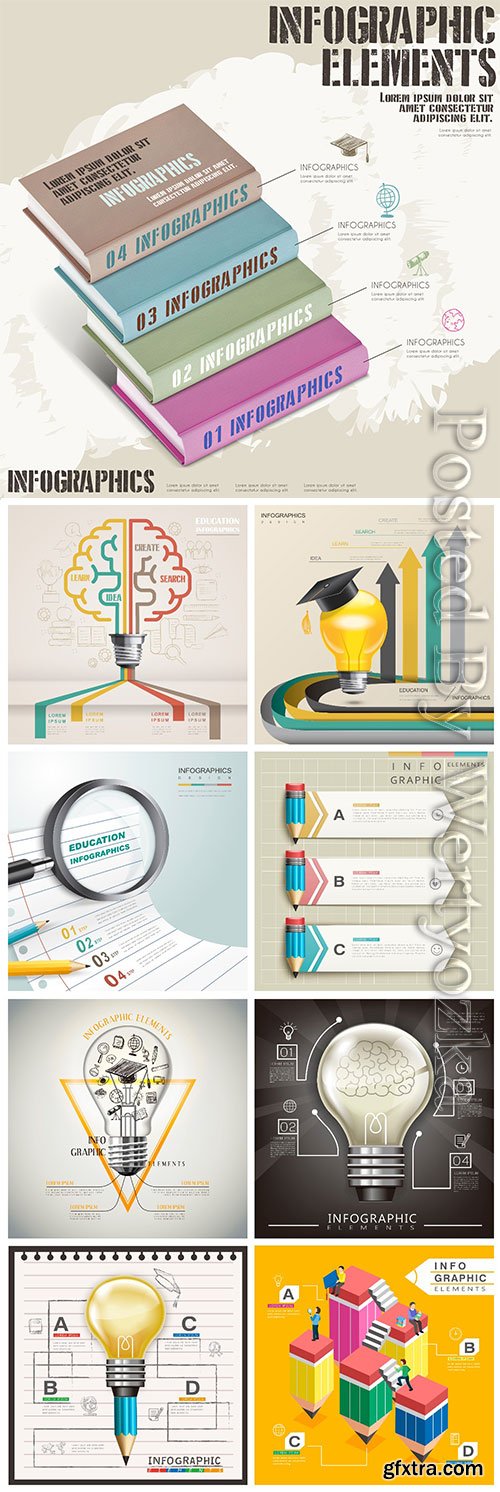 Infographic template concept vector design vol 4