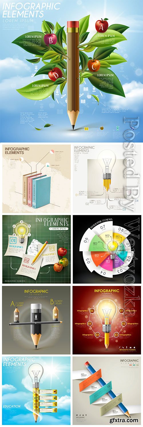 Infographic template concept vector design vol 3