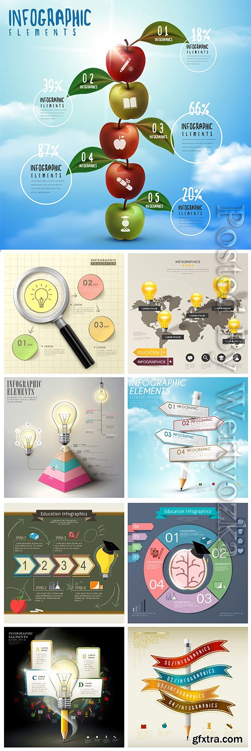 Infographic template concept vector design vol 7