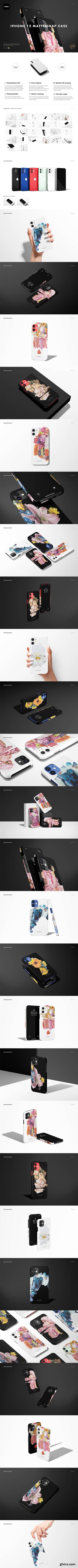 CreativeMarket - iPhone 12 Matte Snap Case 1 Mockup 6000322