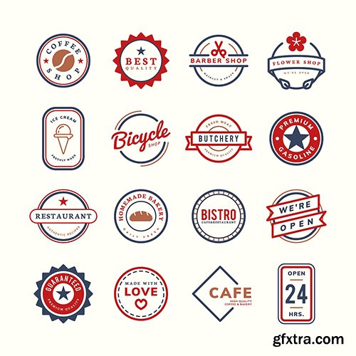 Collection of logo and badge vectors 