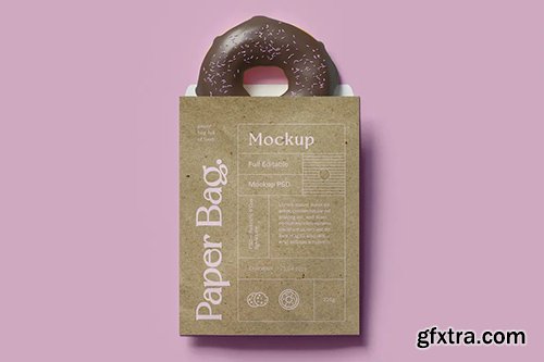 Bag And Donut Mockup