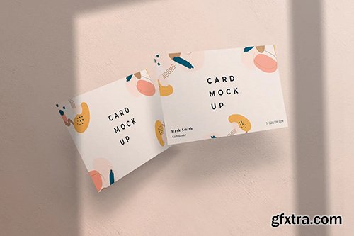 Floating Business Card Mockup