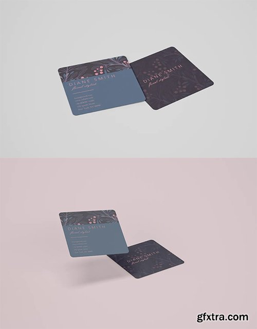 Square Business Card Mockup