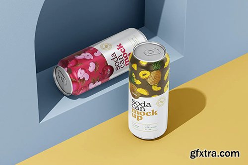 500ML Soda Can Mockup