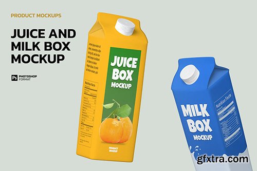 Juice and Milk Box - Mockup