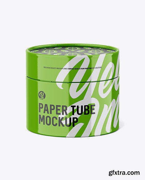 Glossy Paper Tube Mockup 79017