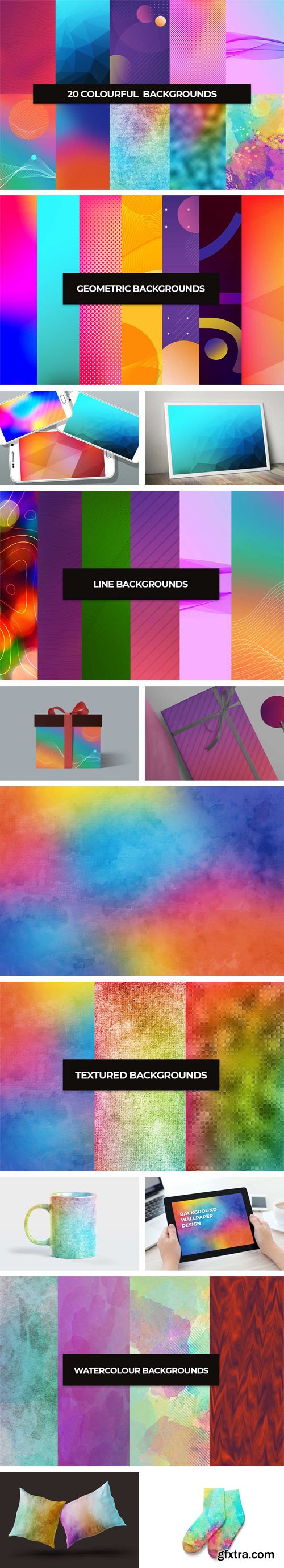 20 Colourful Backgrounds Collection