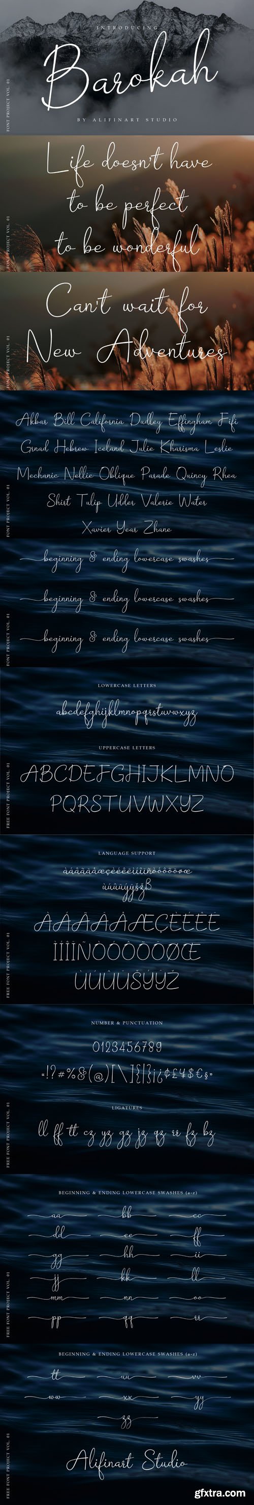 Barokah Signature Script Font